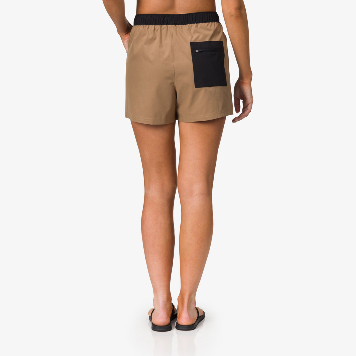 Coast Elastic Waist Short - Lead Grey/Caviar - Back View