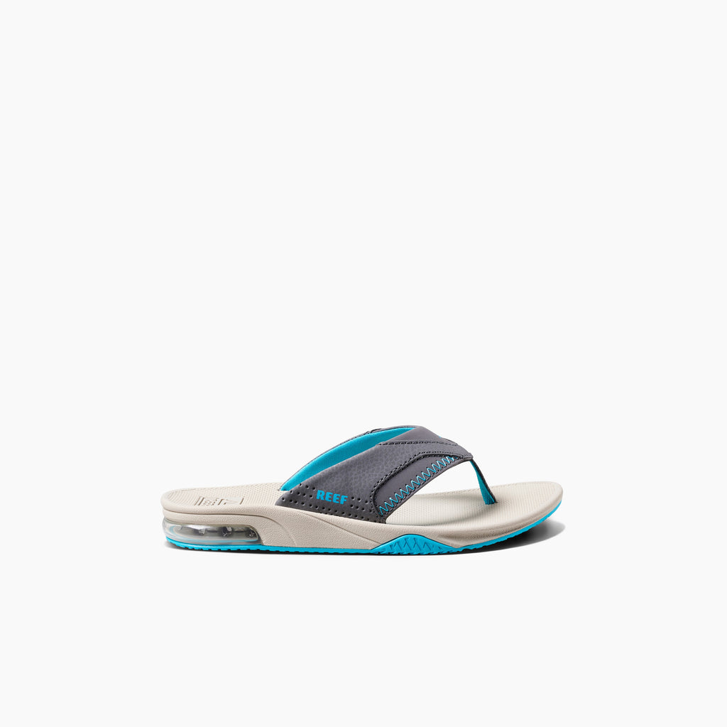 Kids Fanning - Grey/Aqua/Oak - Right Side View
