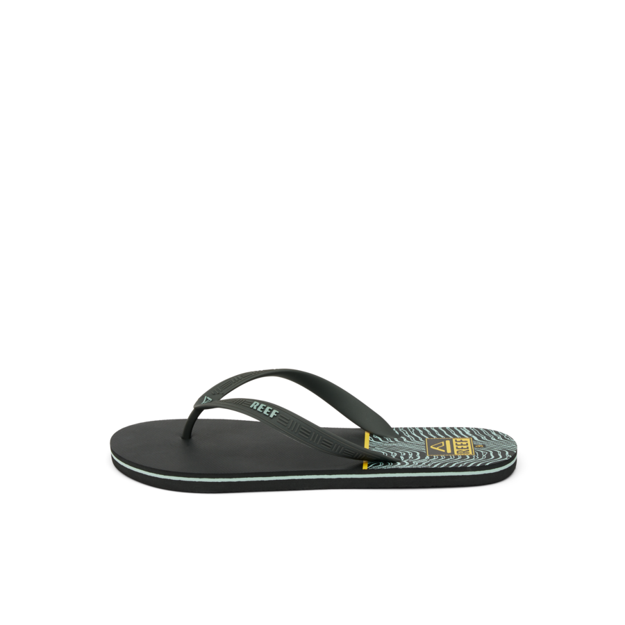 Reef Seaside Prints - Black/Yellow Swell - Left Side View