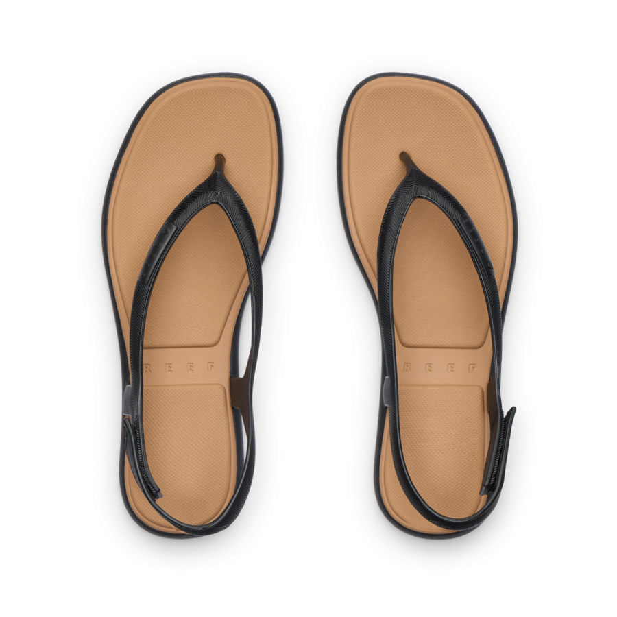Water Willow Maya - Black/Tan - Top View