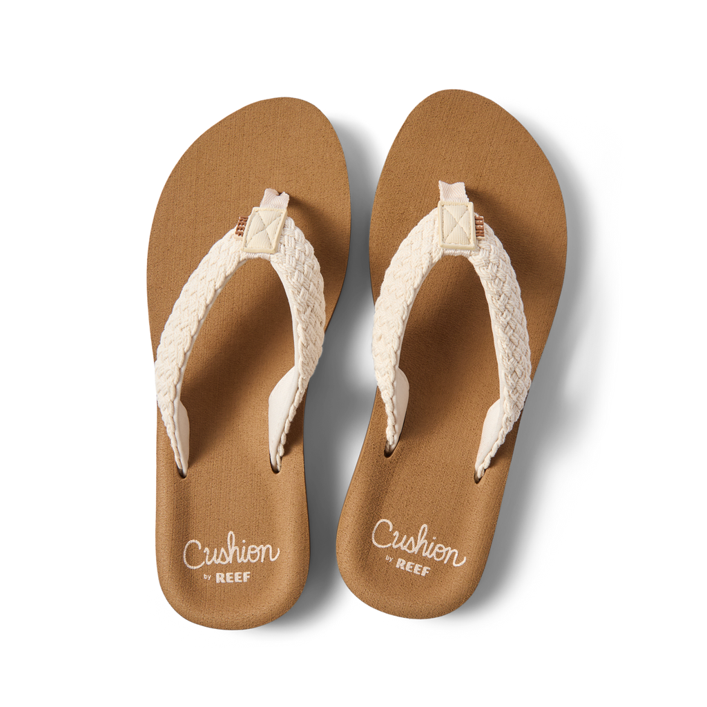 Baja Maria sandals top view facing upward with braided straps and cushioned footbeds for comfort and beach wear
