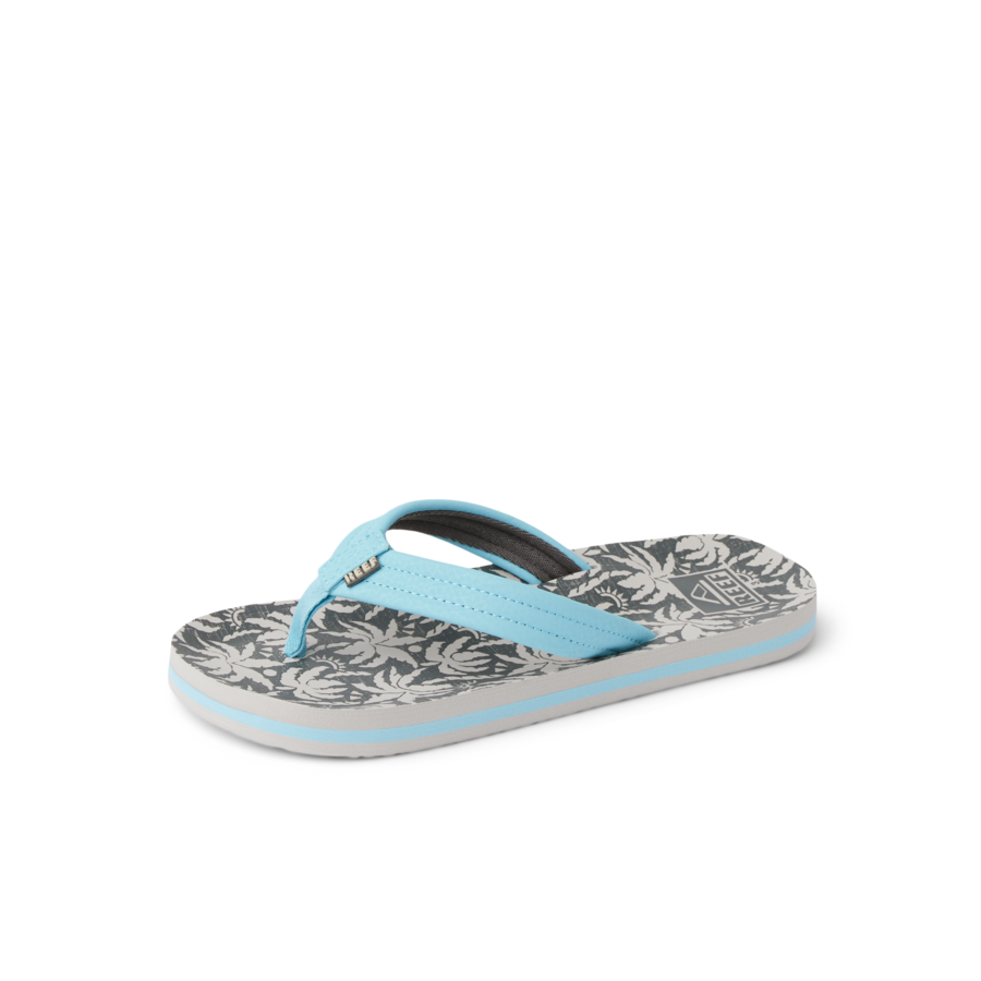 Kids Ahi - Light Blue Palm - Left Side View