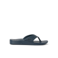 Fanning H2O men's navy blue flip flop facing right, featuring water-friendly materials and anatomical arch support.