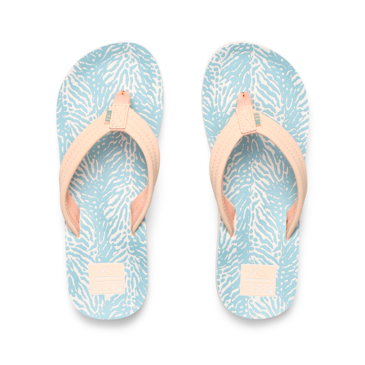 Kids Ahi - Peach/Blue Animal - Top View