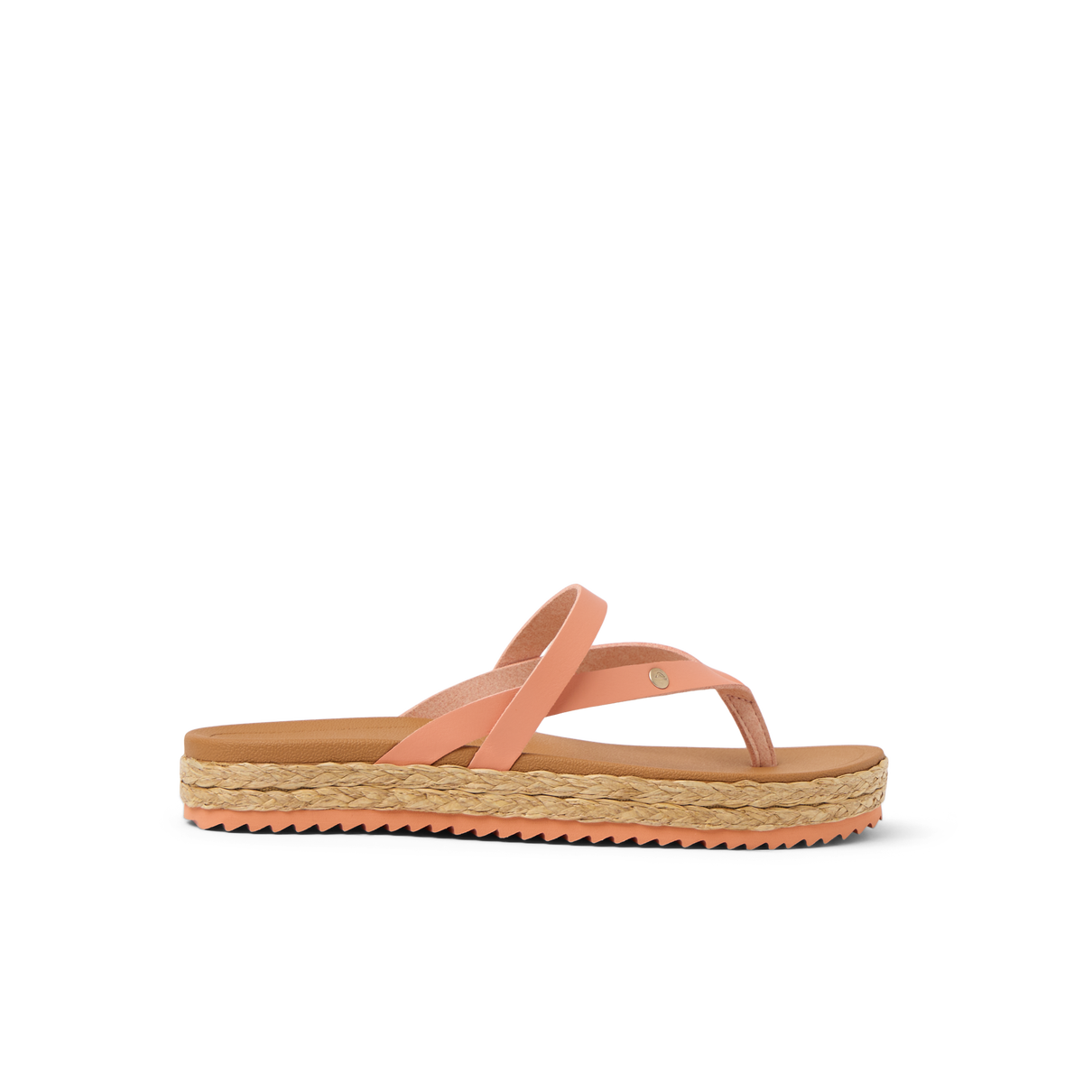 Vista Carmen women's sandal facing right, featuring soft rebound cushioning, anatomical arch support, and beach-inspired comfort.