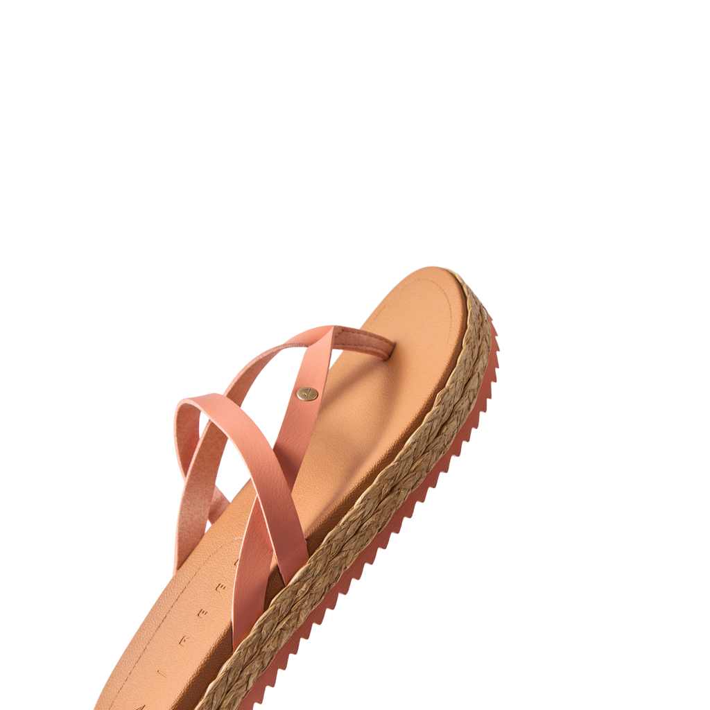 Vista Carmen women's sandal facing right showing the front straps and textured cushion footbed for beach comfort and durability