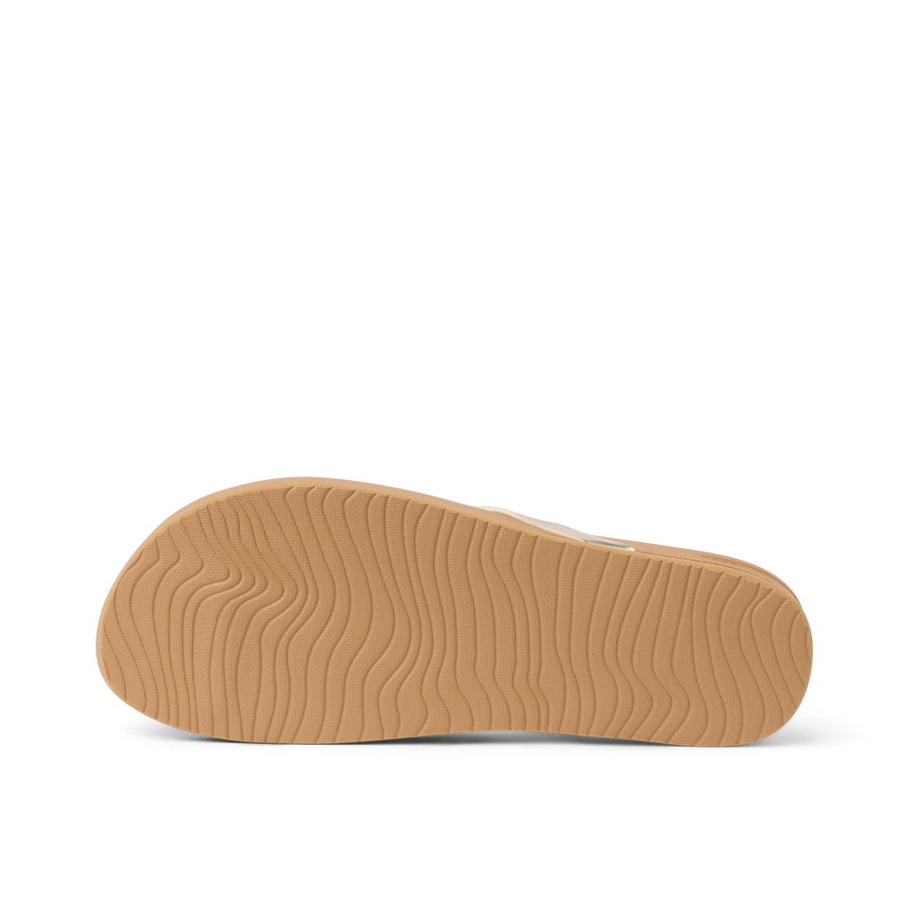Vista Ivy sandal sole facing up, showing textured, durable tread designed for comfort and beach use.