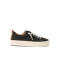 Lay Day Dawn women's charcoal sneaker facing right with cushioned sole and anatomical arch support, beach-inspired comfort.