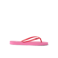 Seaside Twist women's pink sandal facing right with soft cushioning and anatomical arch support, beach-inspired comfort design.