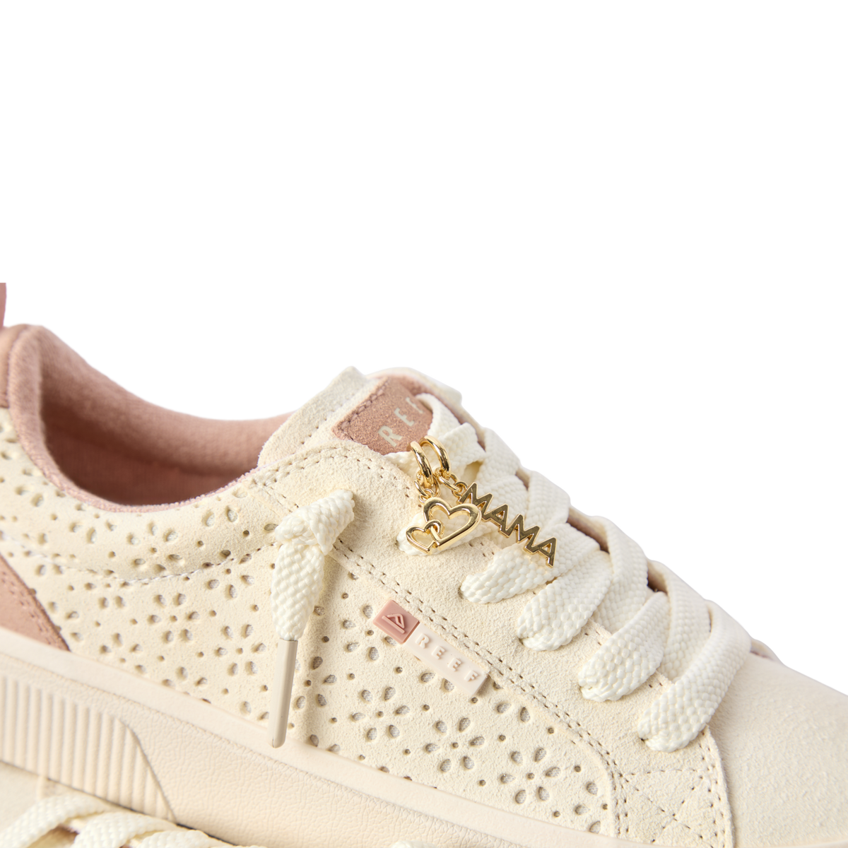 Close-up of the left side of the Lay Day Dawn sneaker facing right, showing soft cushioning and anatomical arch support.