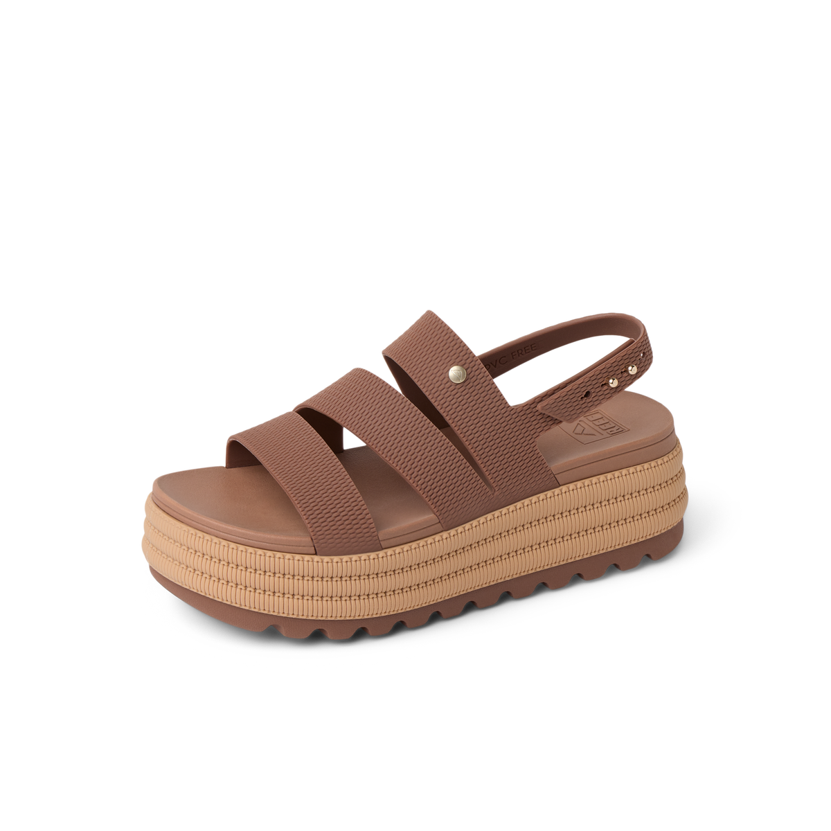 Water Vista Higher 2 women’s sandal facing left, showing side and top with cushioned arch support and textured straps.