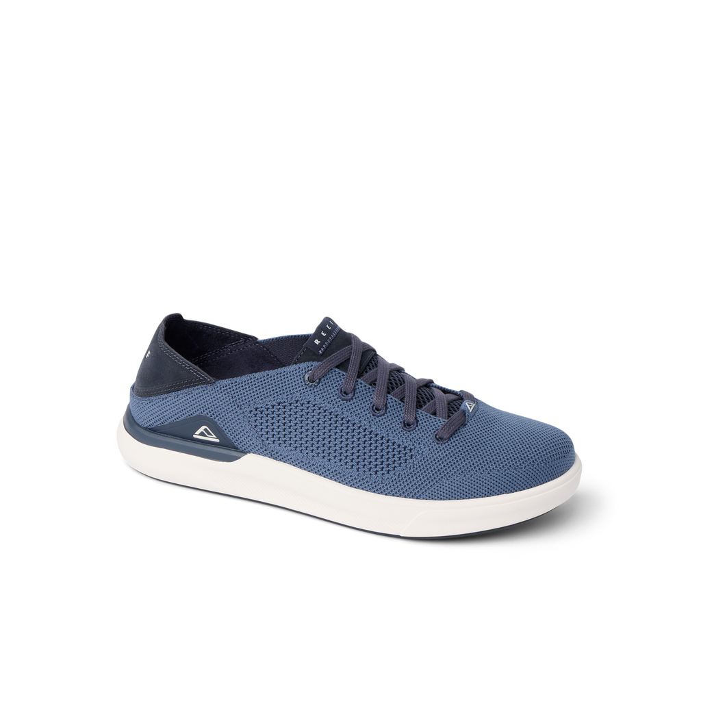 Neptune HT men's navy sneaker facing right, close-up side view, featuring extra cushion and water-friendly design.