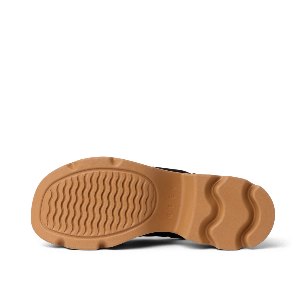 Vista Luxe Ava showing outsole with wave-patterned grip, highlighting durable, water-friendly comfort for beach and everyday wear.
