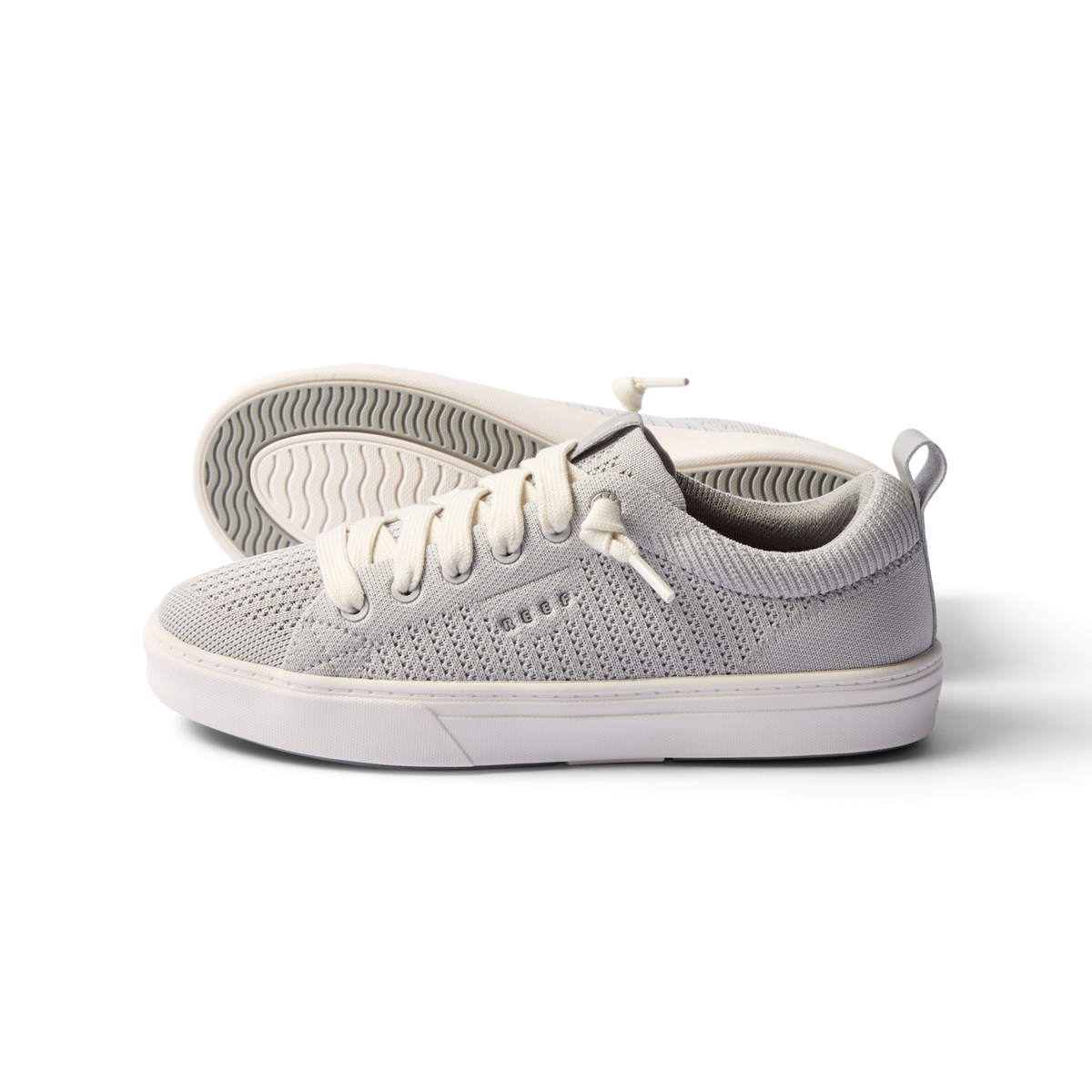 Lay Day Lite women's sneaker facing right, close-up of knit upper and cushioned sole for all-day beach comfort.