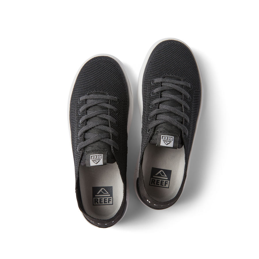 Kids Neptune black unisex shoes top view, lightweight sneakers with enhanced arch support and soft cushioning.
