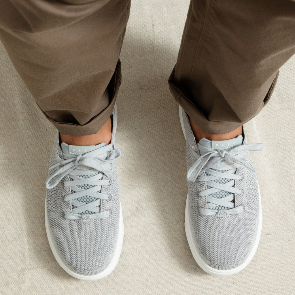 Neptune HT men's grey sneakers facing forward, lightweight with breathable mesh upper and REEFlex soft cushioning.