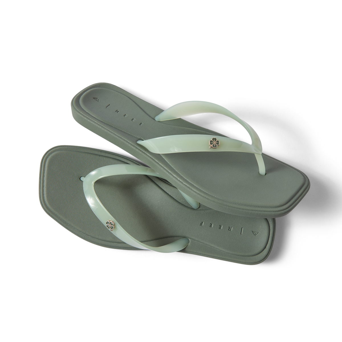 Solaye women's flip flops, left facing, close-up of square toe sandals with water-friendly straps and cushioning